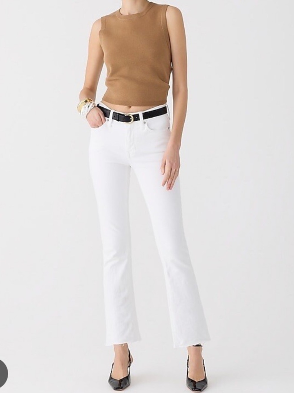 J Crew White Semi Boot Crop Women's Jeans